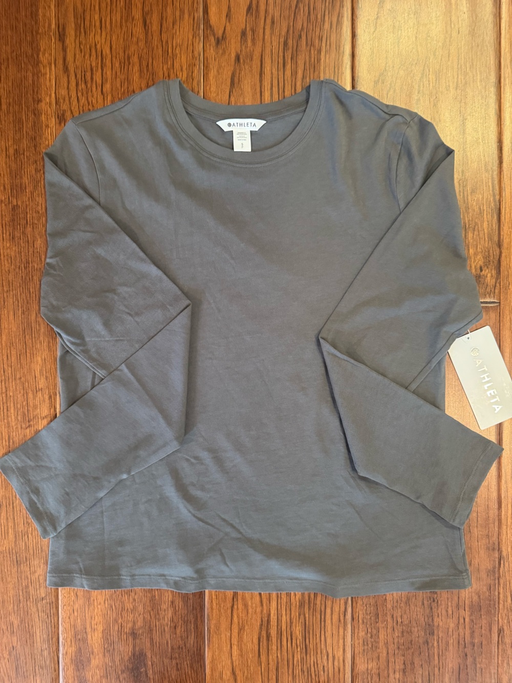 Athleta Favorite Coton Classic Top Shadow Gray Size Small